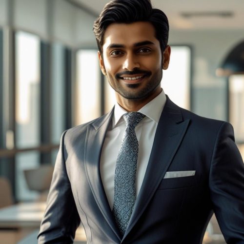 sales manager weaaring tie